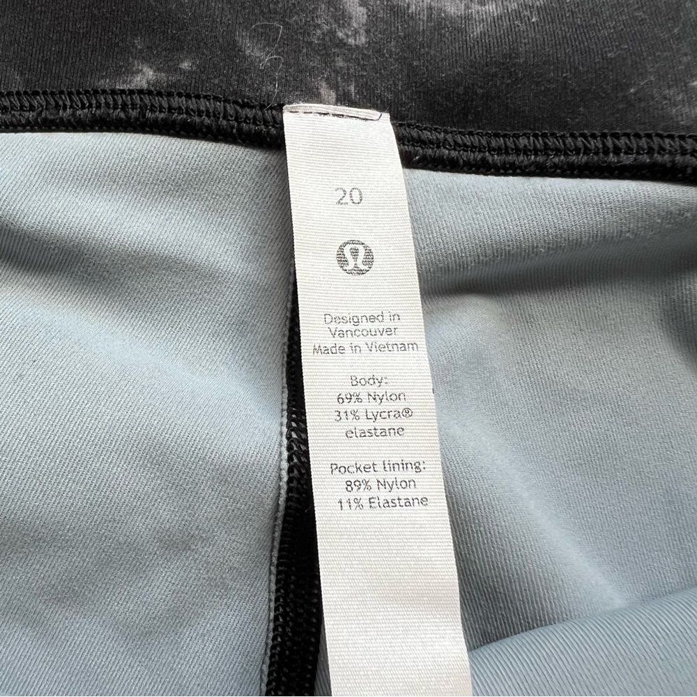 Lululemon Swift Speed High-Rise Crop 21" in Aquila Black Multi Size 20 - Picture 7 of 14